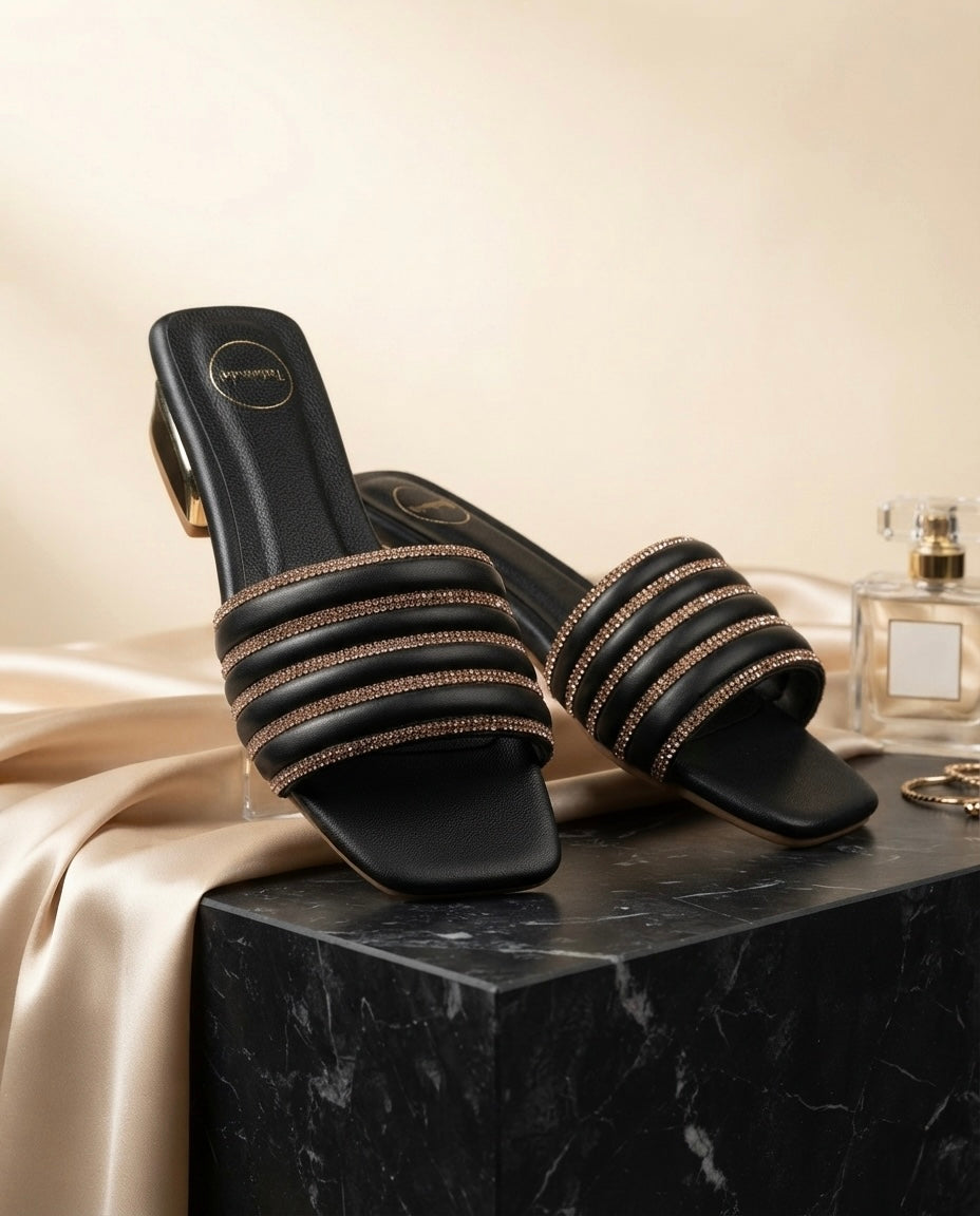 Plush Black Flats