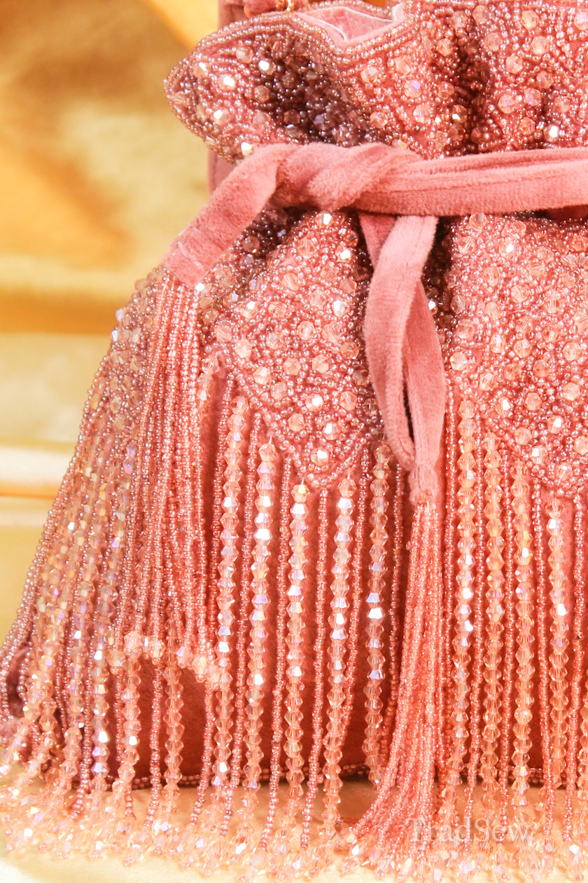 Alisha Pink Potli Designer Handcrafted Potli for Women