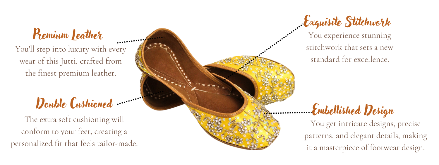 Featuring highlights of Anushka punjabi jutti for ladies by tradsew