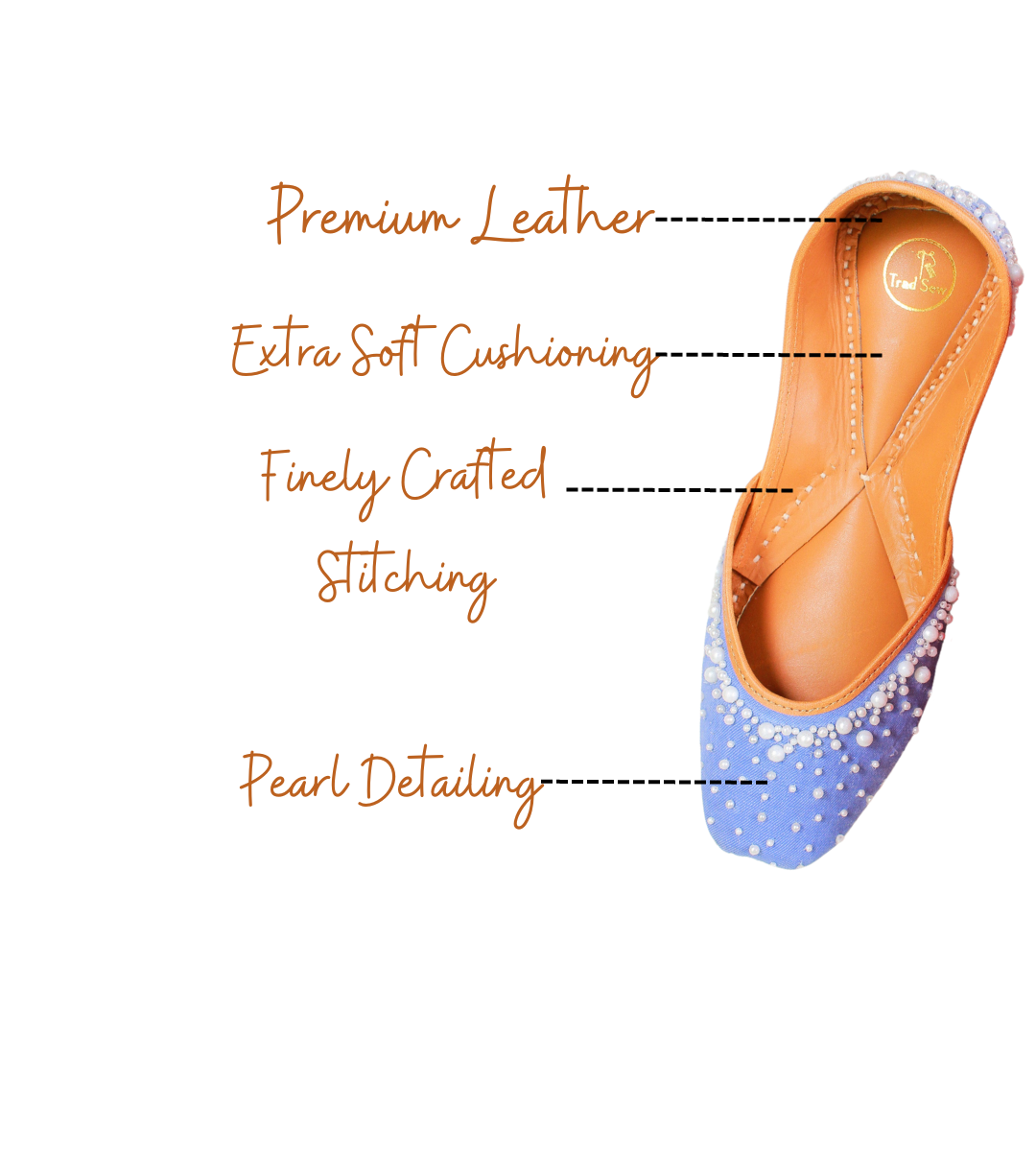 Featuring highlights of celestial denim pearl punjabi for ladies. by tradsew