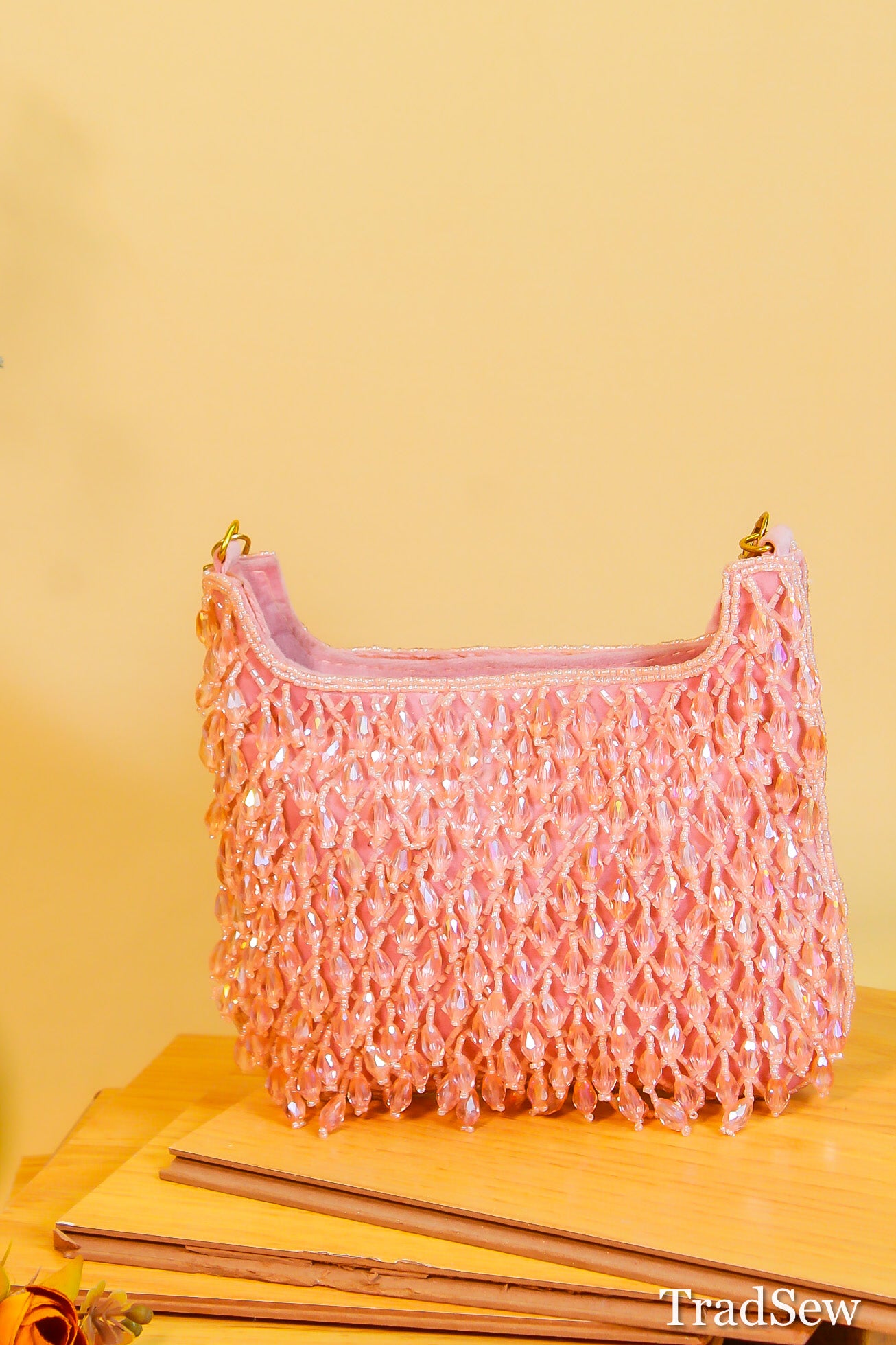 Eva Pink Handcrafted Designer handbag for Women