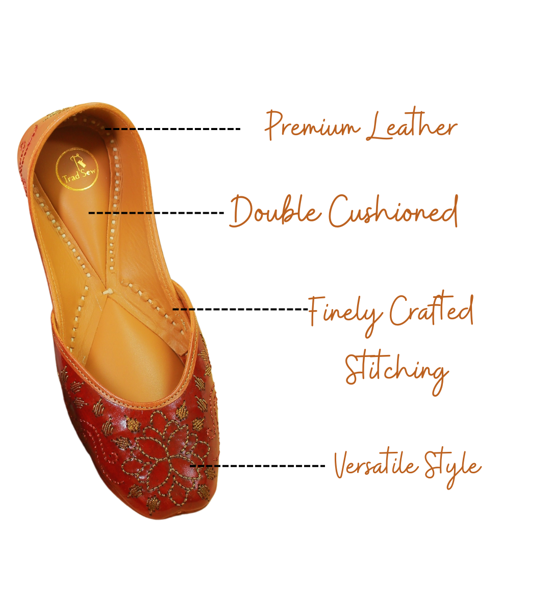 Mahi pure leather punjabi jutti for women