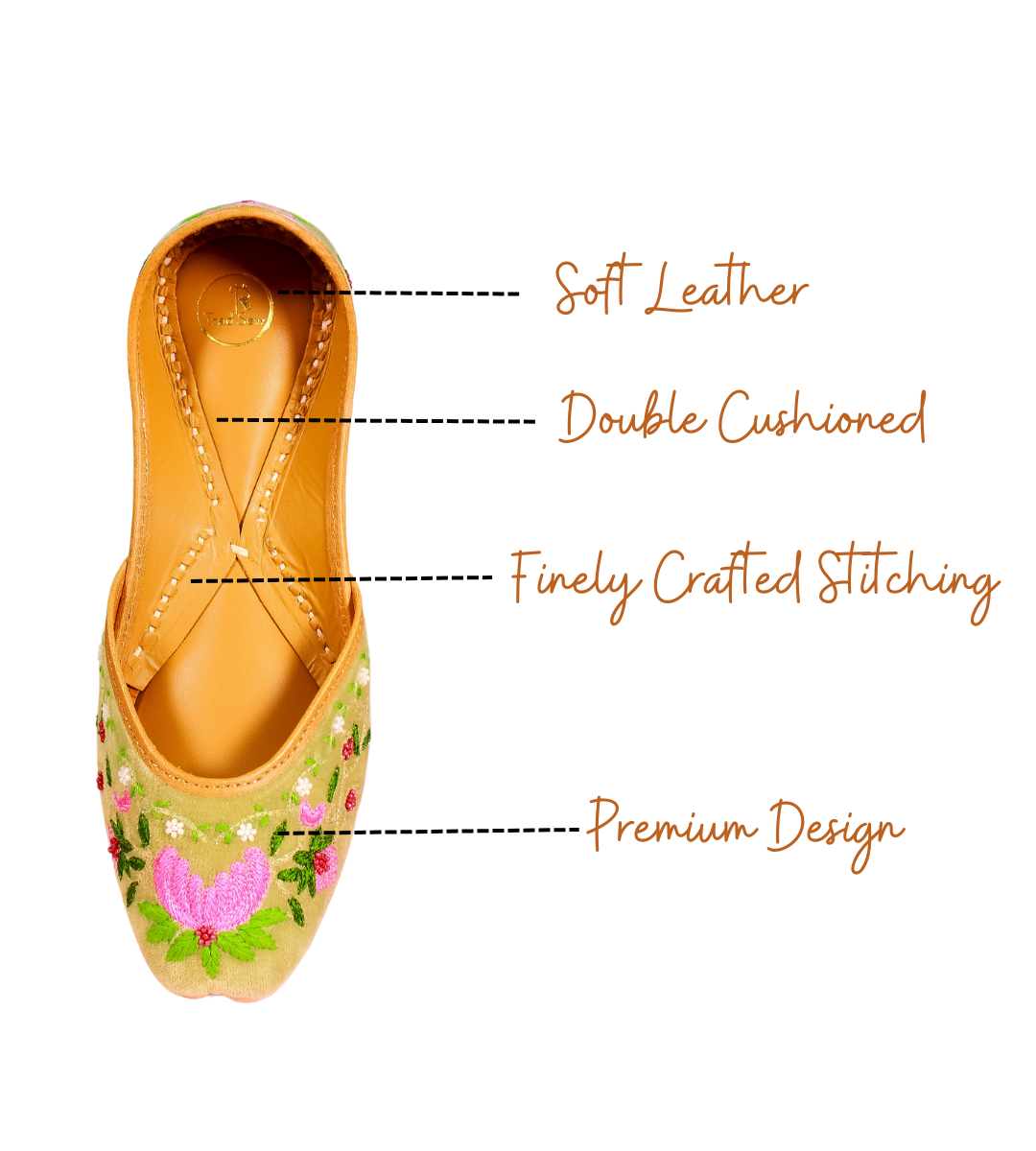 Features of Piya Velvet Bridal Punjabi Jutti for Women