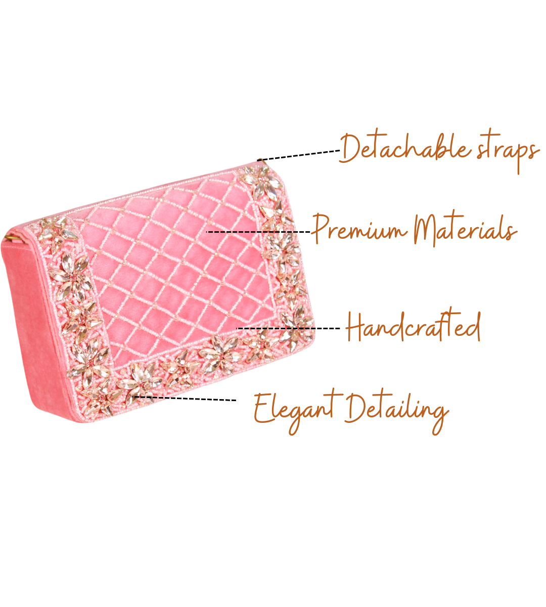 Features of Rani Pink Handcrafted Designer Handbag for Women