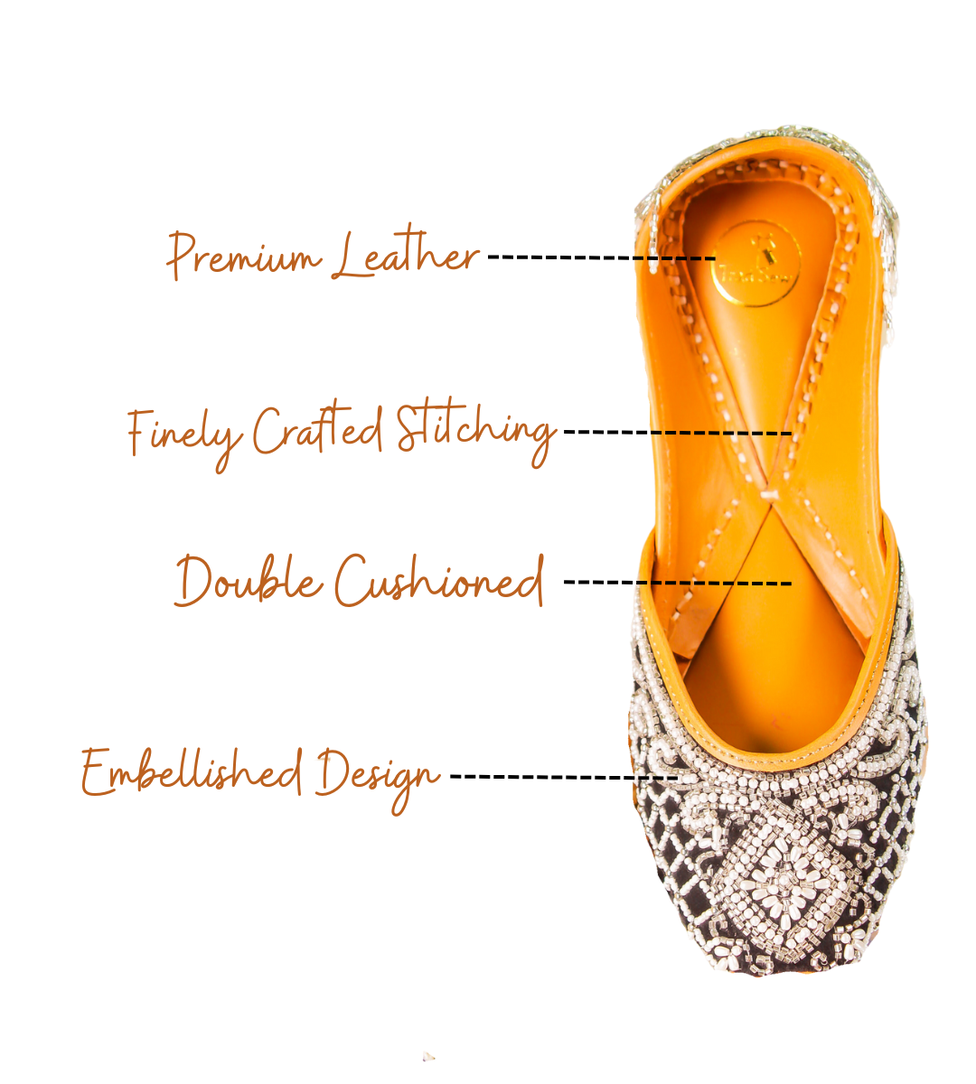 Features of Shilpa Velvet Bridal Punjabi Jutti for women