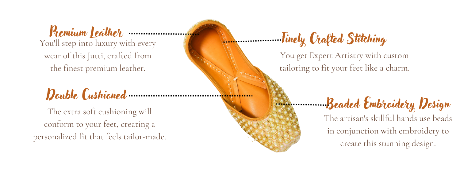 Highlights of Mahika punjabi jutti for ladies by tradsew