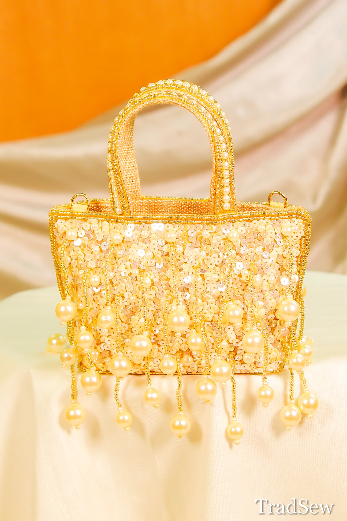 Muskaan Gold Handcrafted Designer Handbags for Women
