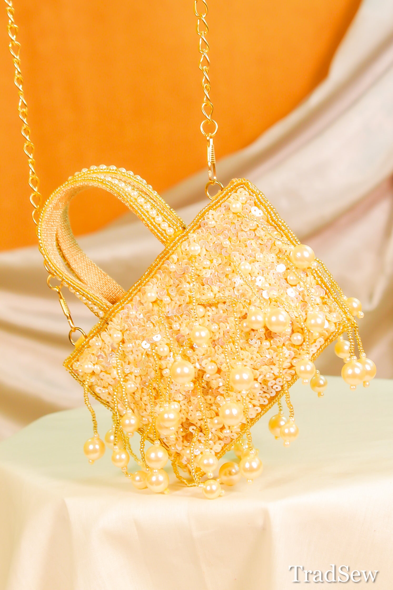 Muskaan Gold Handcrafted Designer Handbags for Women