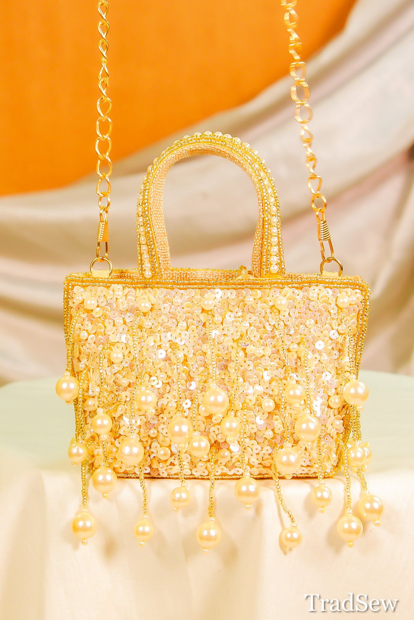 Muskaan Gold Handcrafted Designer Handbags for Women