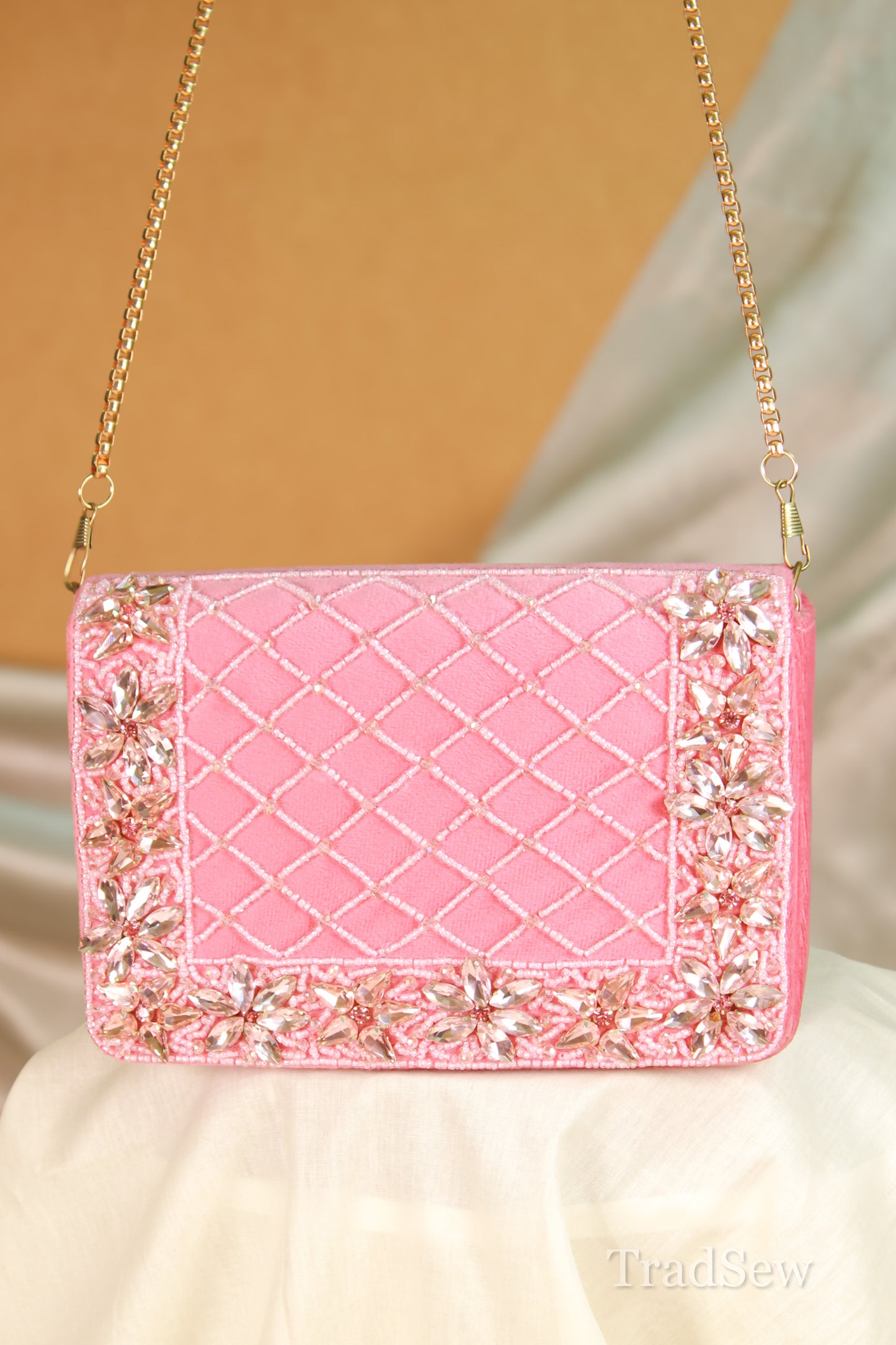 Rani Pink Handcrafted Designer Handbag for Women
