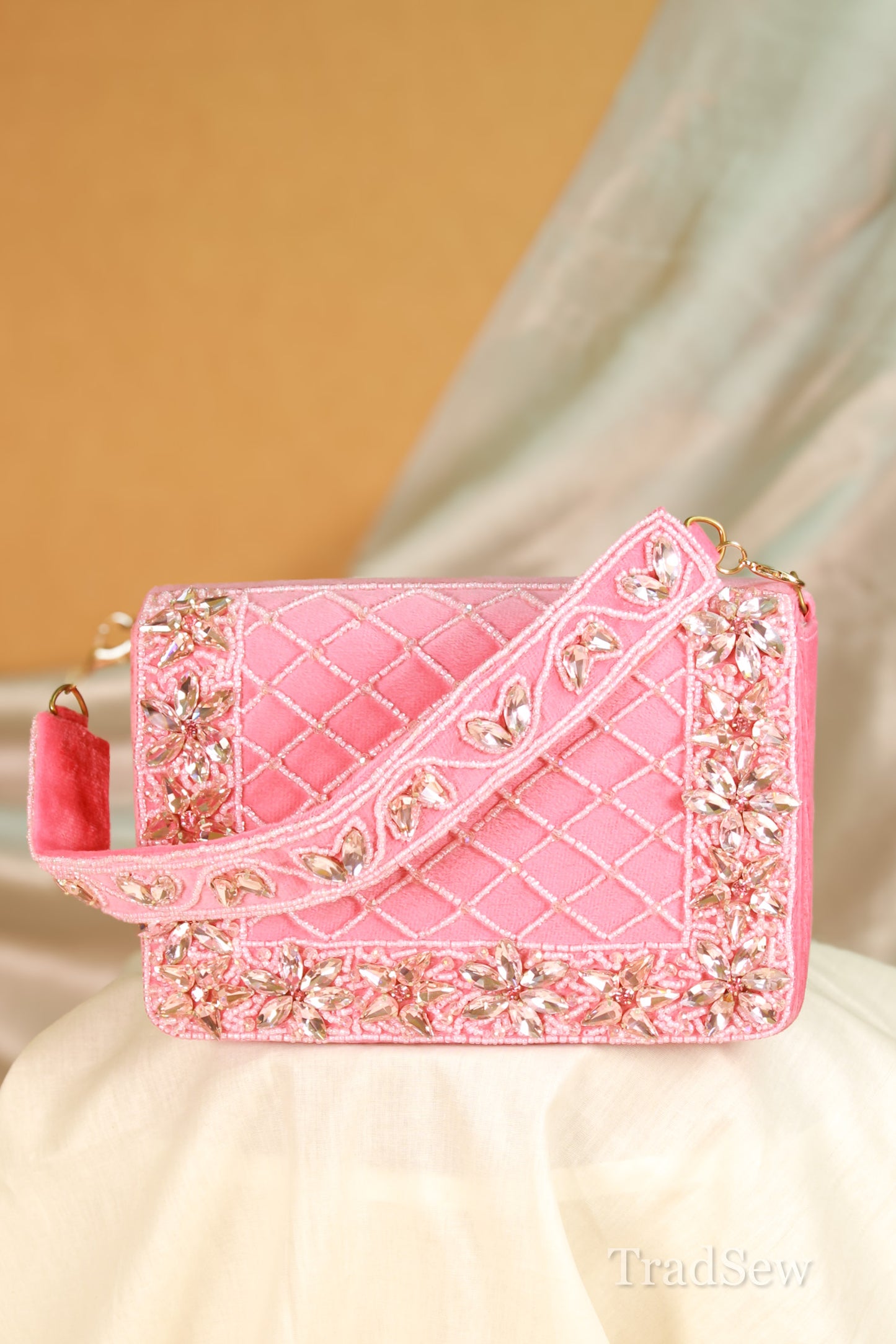 Rani Pink Handcrafted Designer Handbag for Women