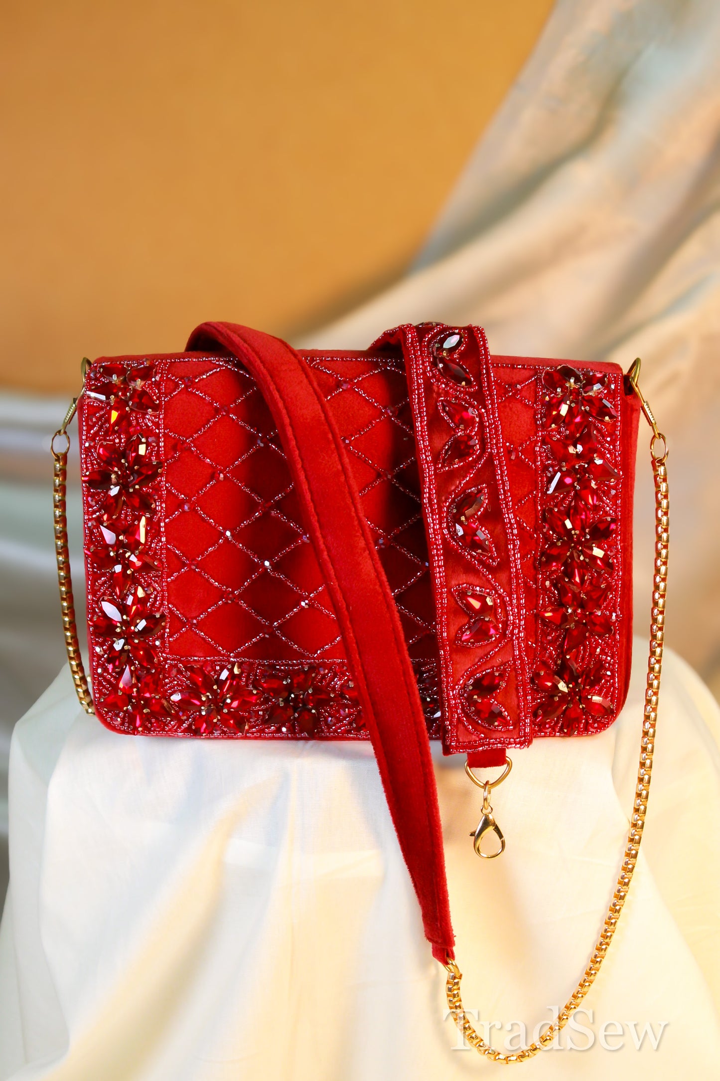 Rani Red Designer Handcrafted Handbags for Women