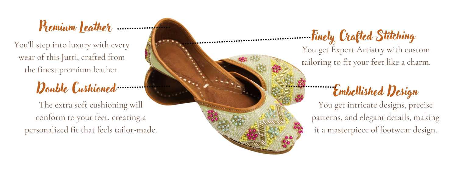 Featuring highlights of Spring blossom punjabi jutti for ladies by tradsew