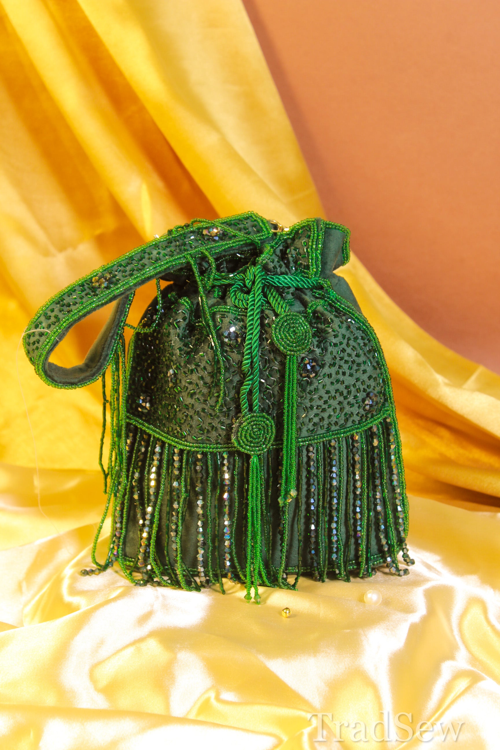 Trisha Green Designer Handcrafted Potli For Women