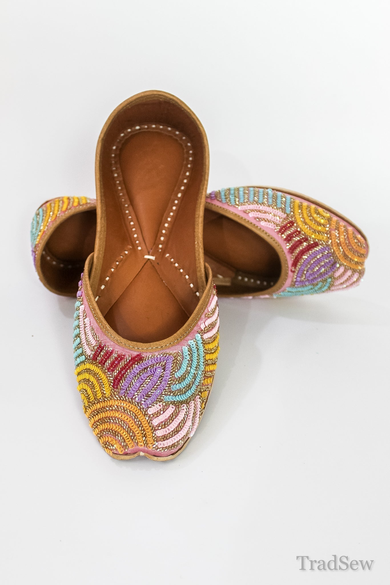 Vibrant Carnival Embroidered Jutti by Tradsew