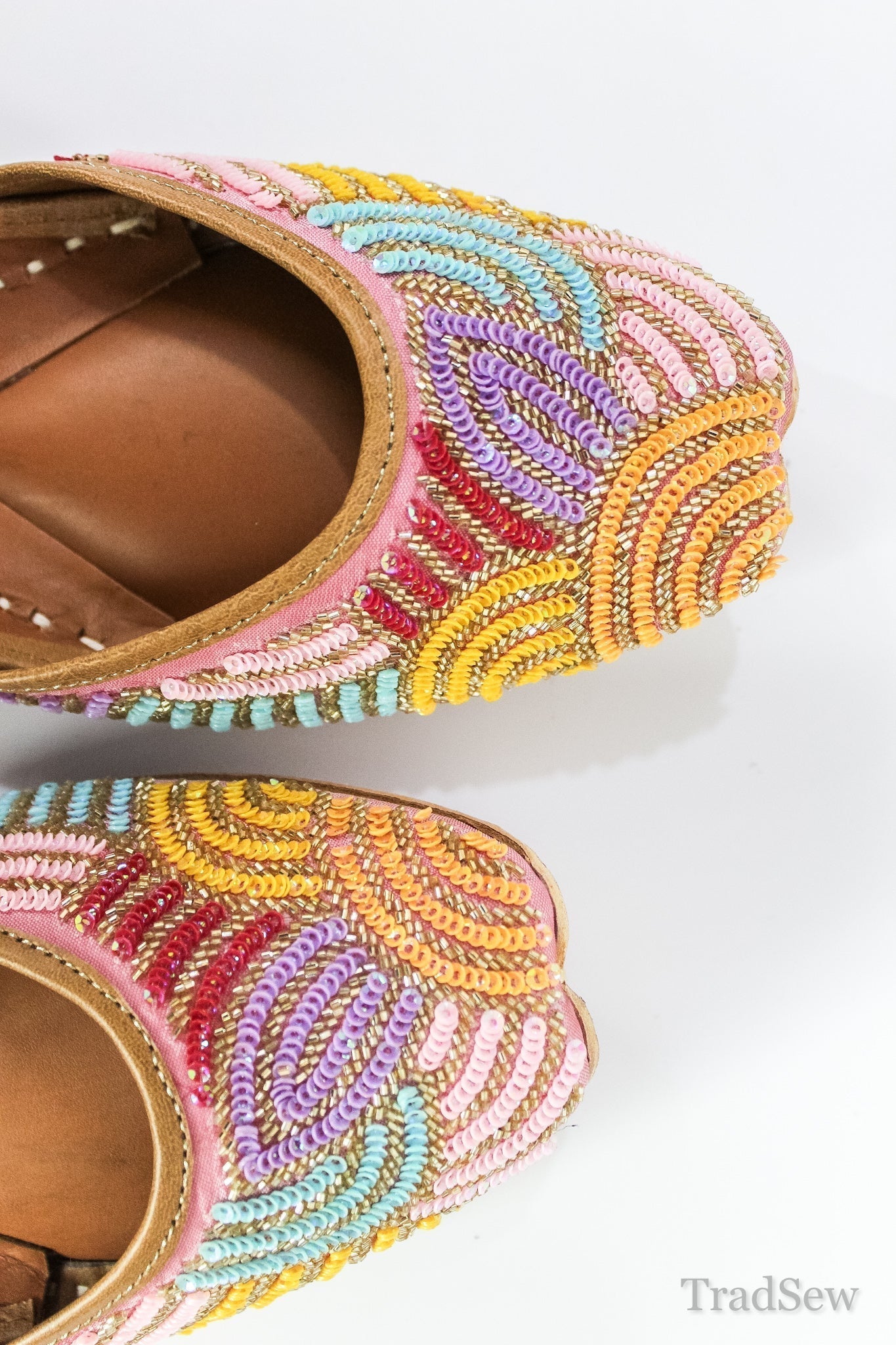 Vibrant Carnival Embroidered Jutti by Tradsew