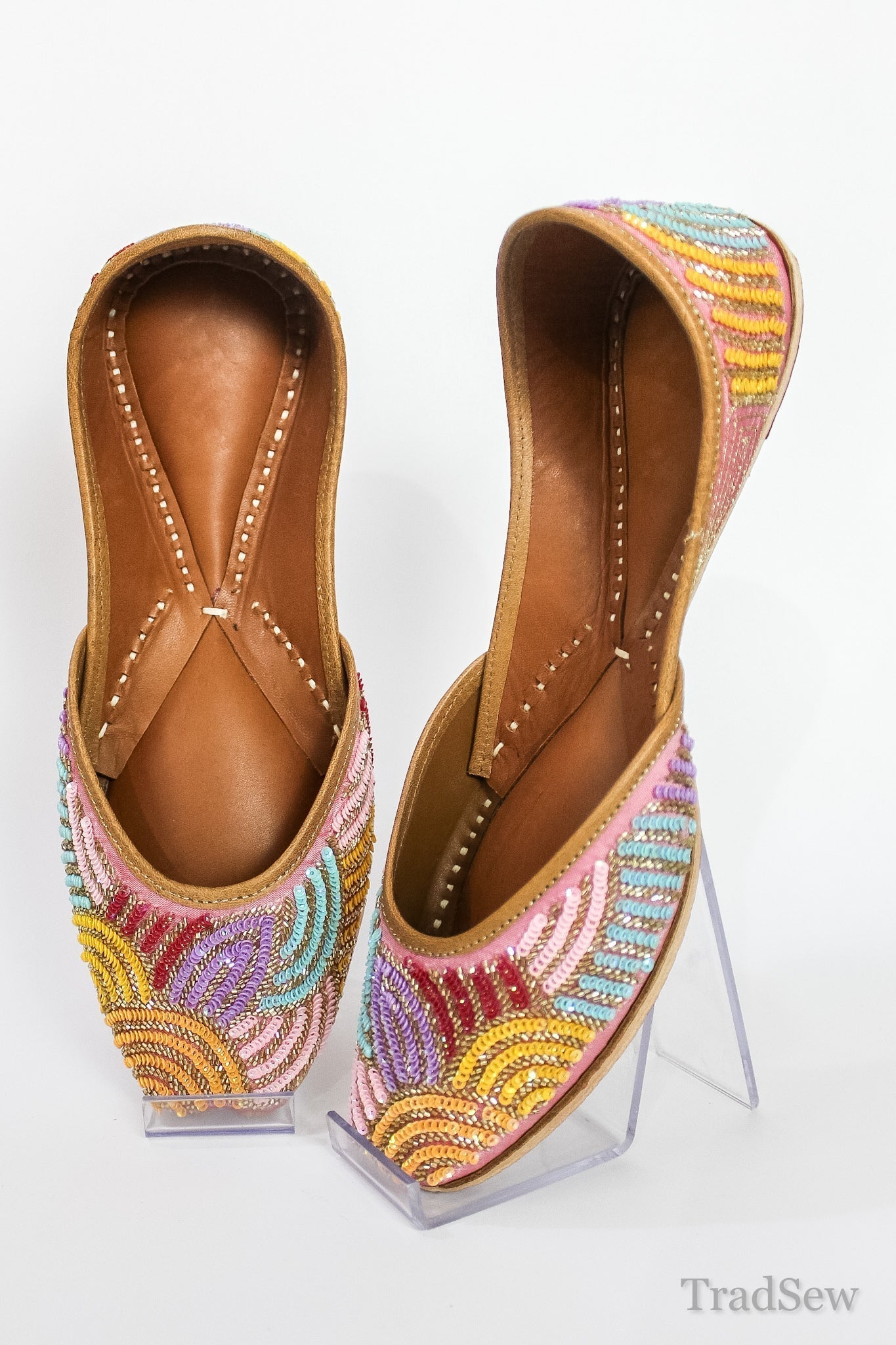 Vibrant Carnival Embroidered Jutti by Tradsew
