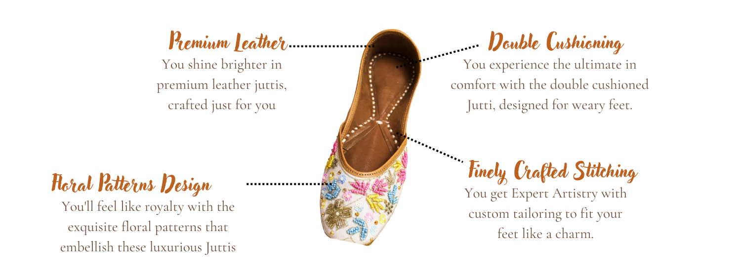 Featuring Summer garden punjabi jutti for ladies by tradsew