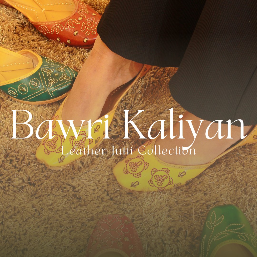 Bawri Kaliyan Pure Leather contemprary jutti for women collection by tradsew