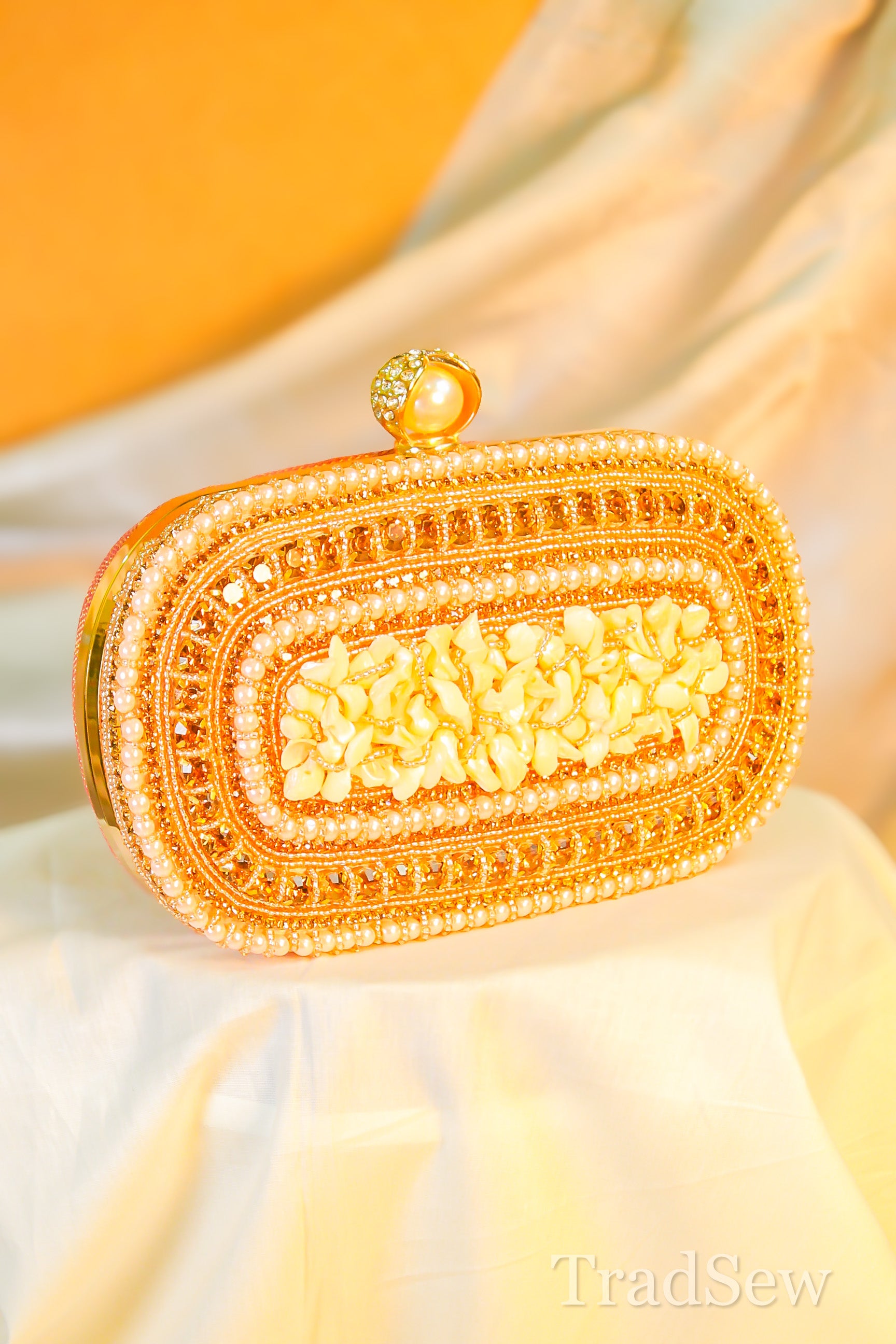 Mayra Gold Designer Handcrafted Handbags for Women