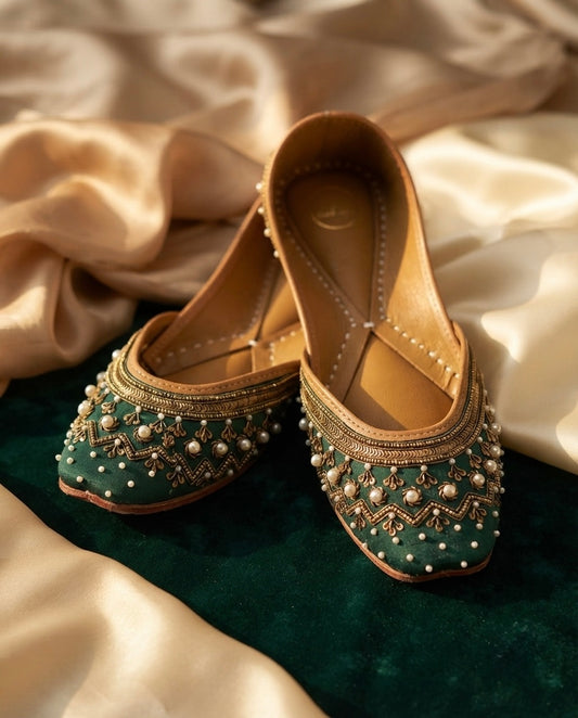 Minakshi : Green (Jutti)