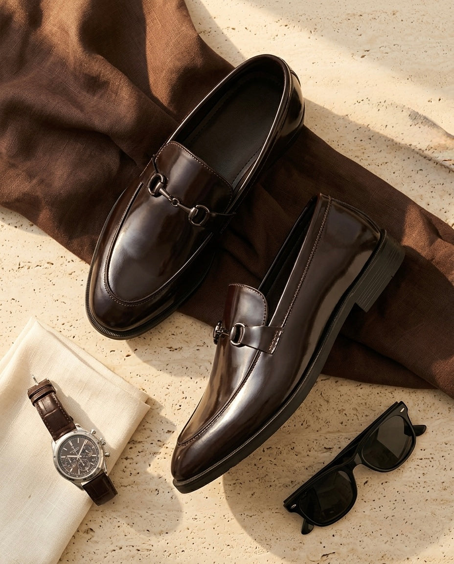 Emil (Brown Leather Loafers)