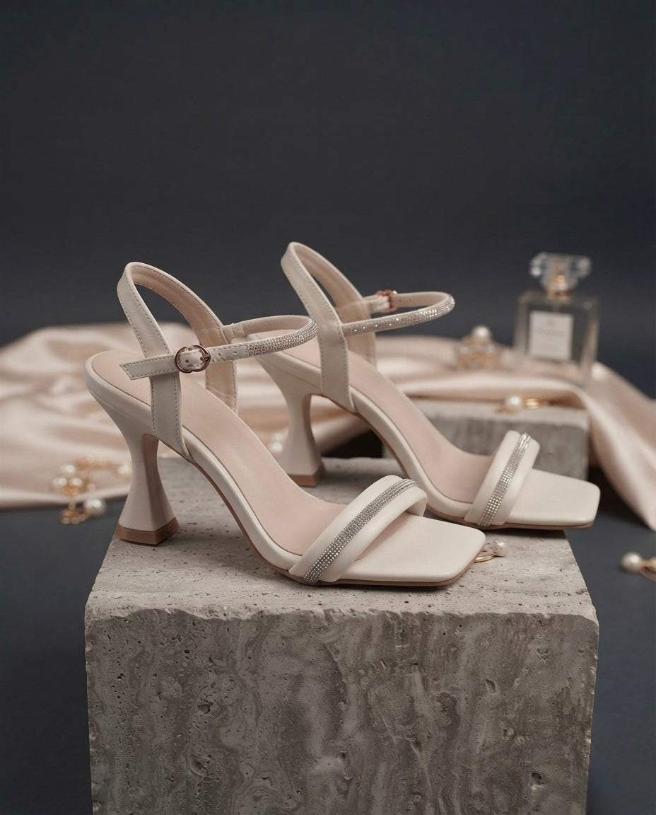 Sanva White Heel