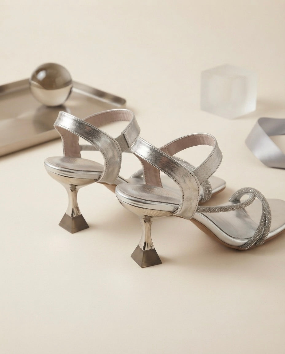 Ramen Pencil Heel Silver
