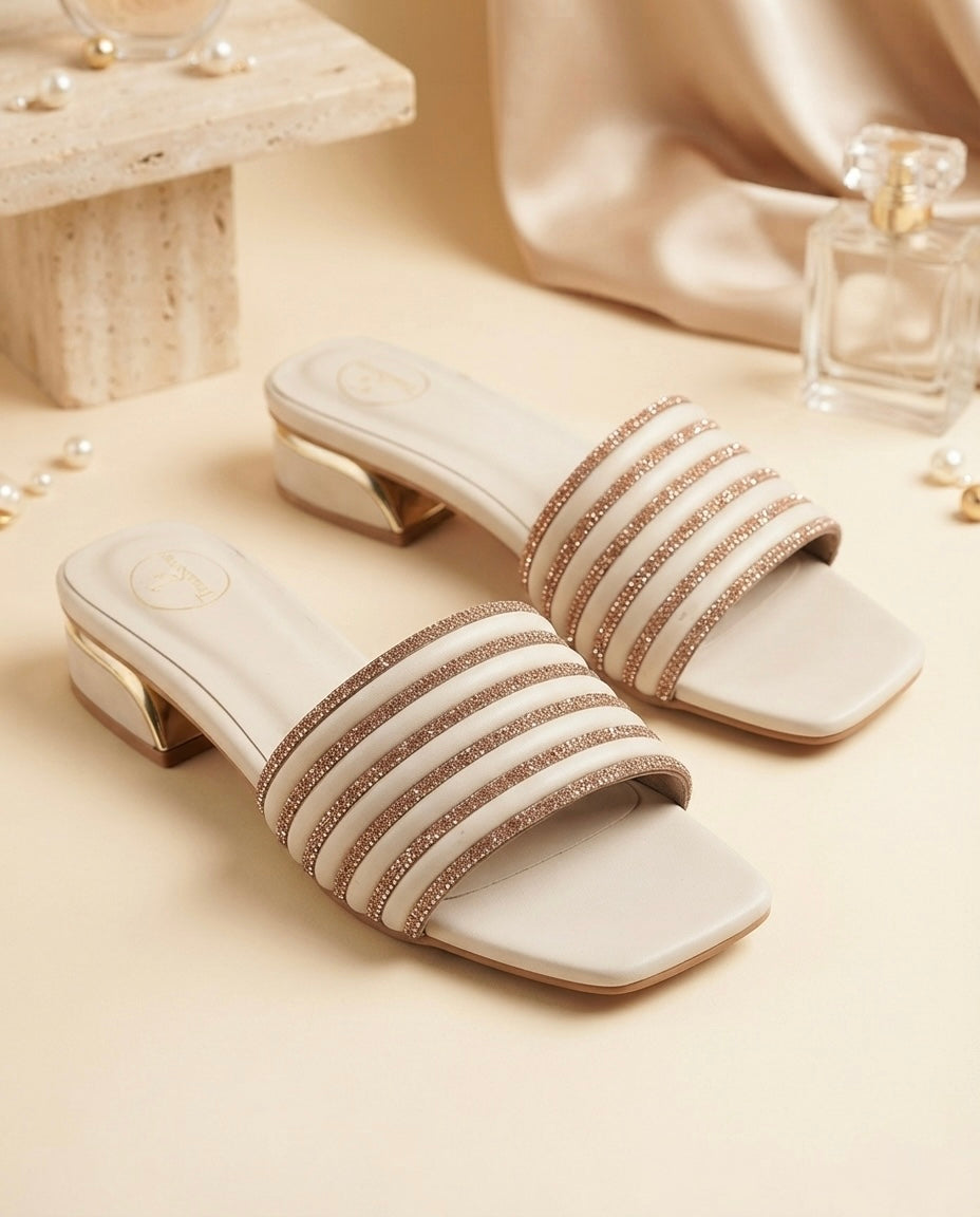 Plush White Flats