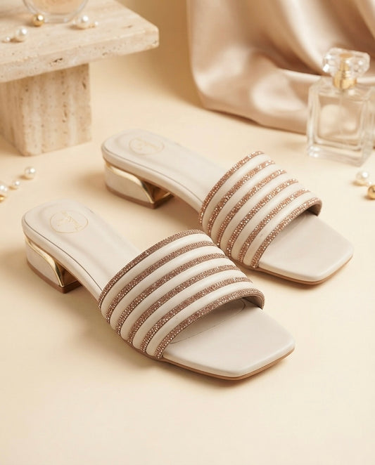 Plush White Flats