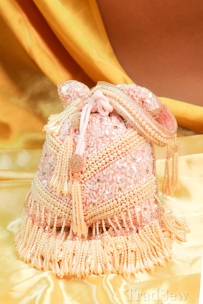 Amayra Pink  Handcrafted Designer Potli for women
