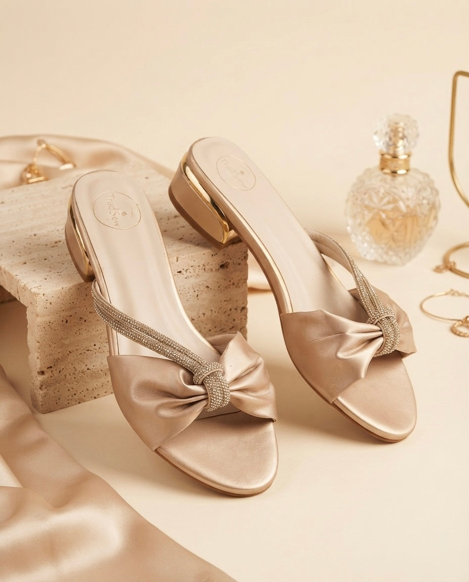 Mile Light Gold Flats