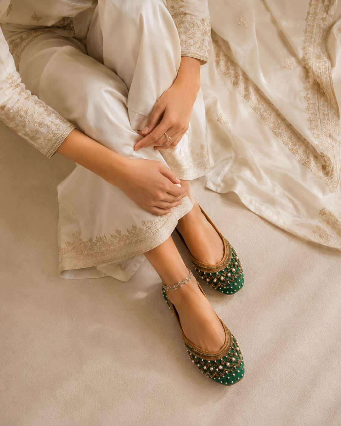 Minakshi : Green (Jutti)