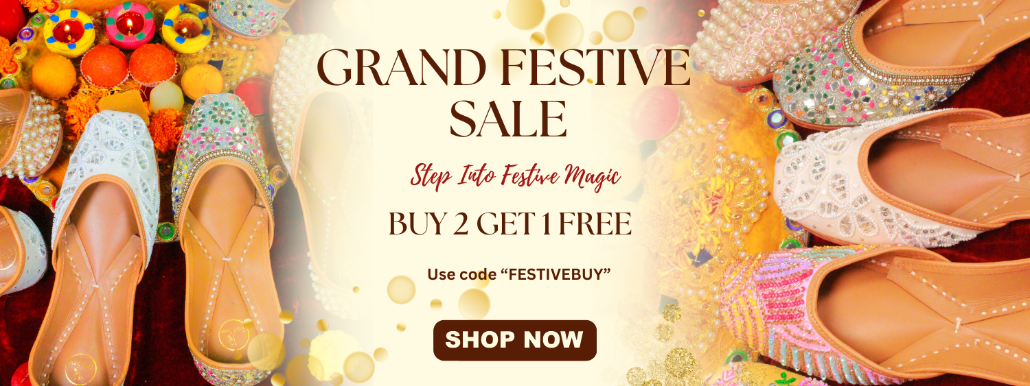 Buy 2 Get 1 free punjabi jutti diwali sale by tradsew