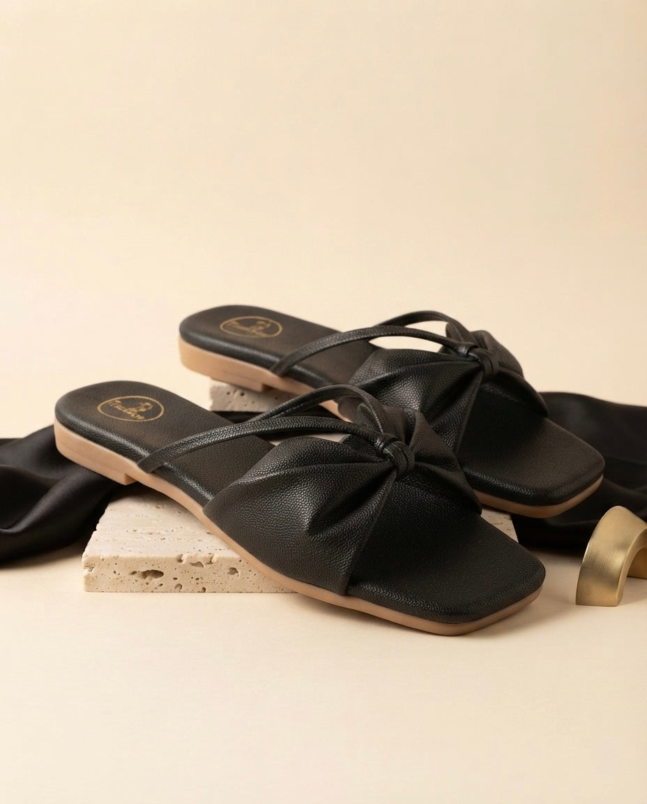 Shore Black Flats