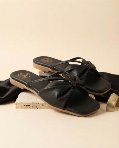 Shore Black Flats