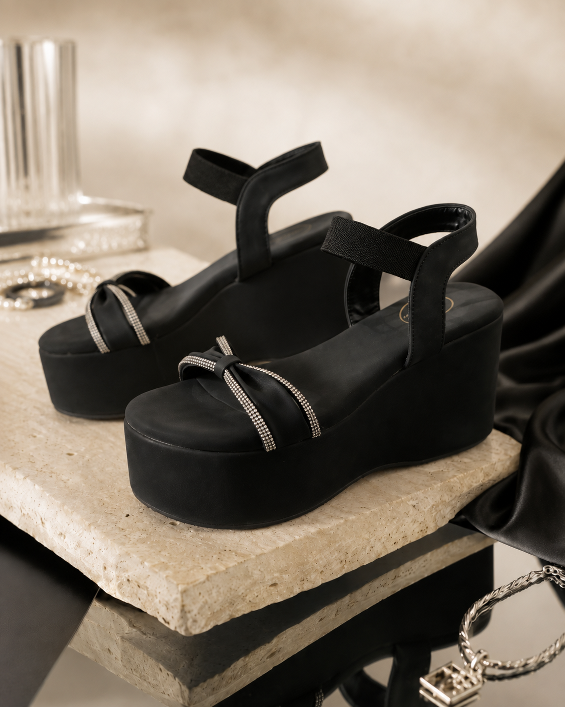 Collab Black Heel