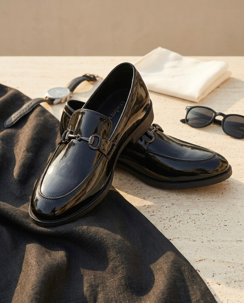 Emil (Black Leather Loafers)