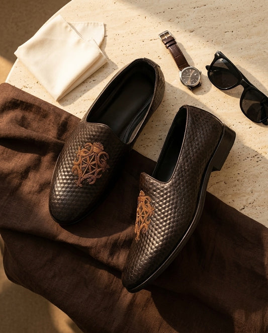 Paul (Black Ethnic Leather Jutti)