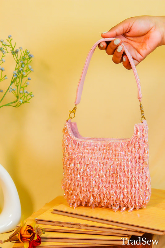 Eva Pink Handcrafted Designer handbag for Women