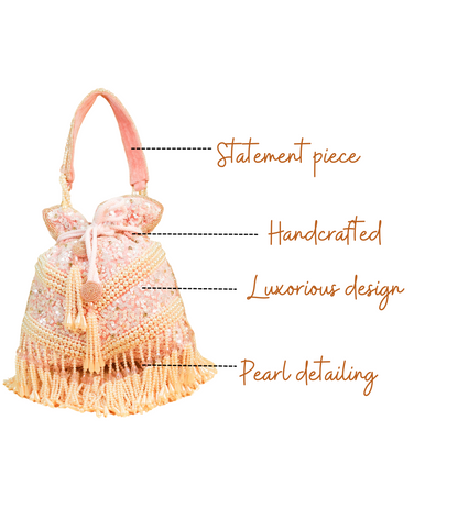 Features of Amayra Pink  Handcrafted Designer Potli for women