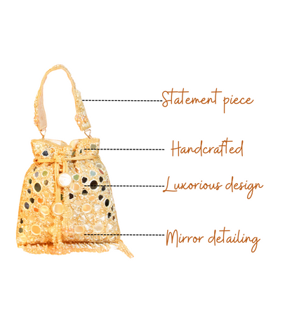 Features of Diva Gold Handcrafted Designer Potli for women