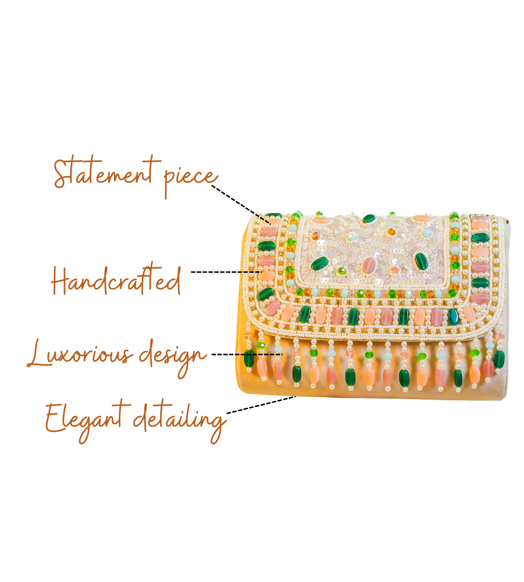 Features of Kuhi Beige handcrafted Designer handbag for women