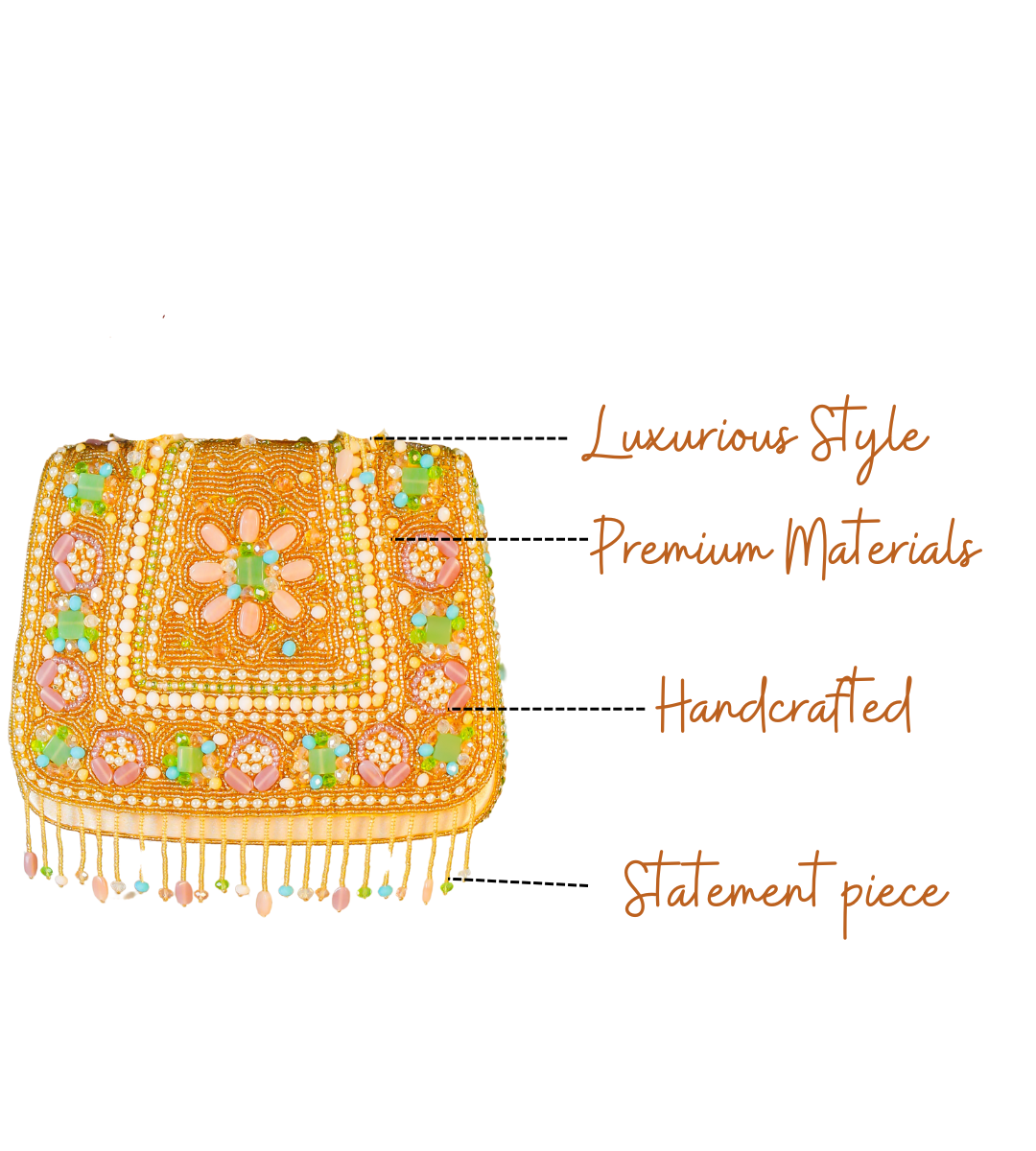 Features of Naina Gold Handcrafted Designer Purse for women
