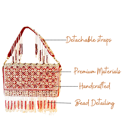 Features of Prisha Ruby Designer Handcrafted Handbags for Women