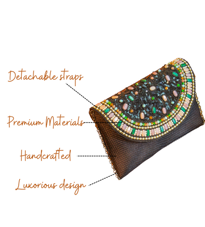 Features of Riva Black Handcrafted Designer Flapbag for Women