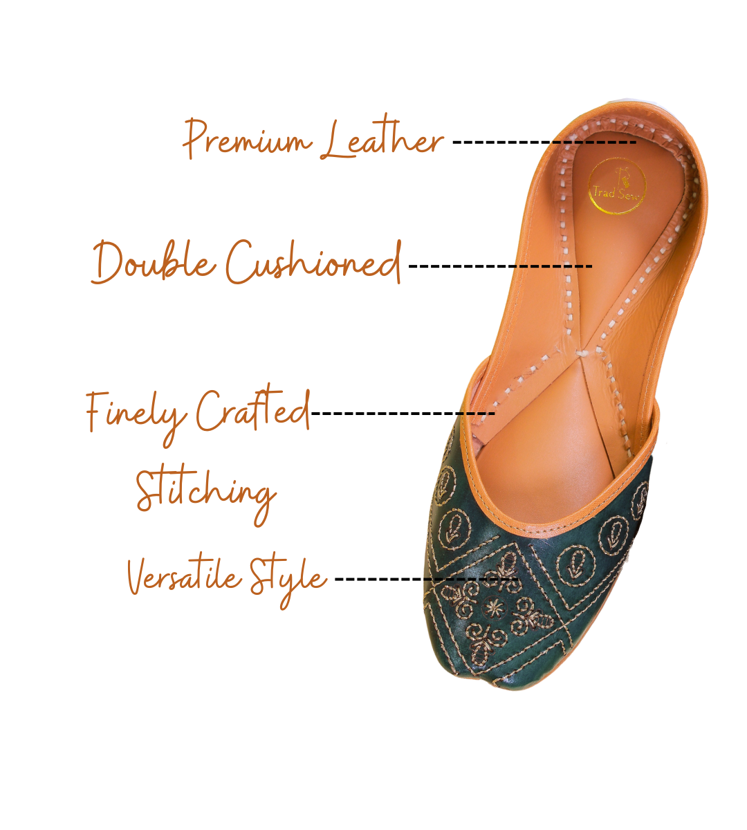 Zoya Pure Leather Punjabi Jutti for Women