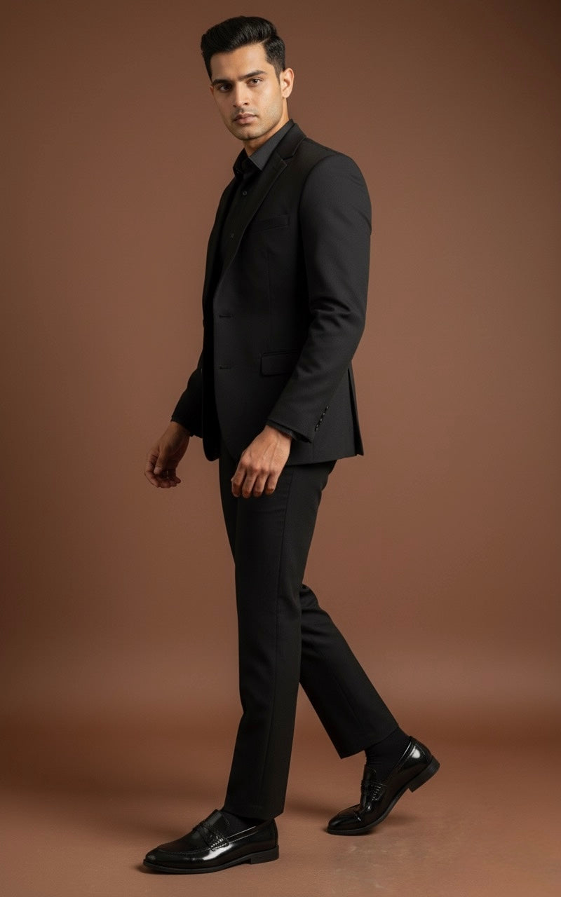 male formal shoes joey black loafers outfit styling