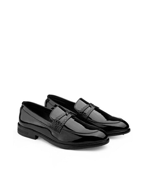 formal loafers for men joey black loafers side view