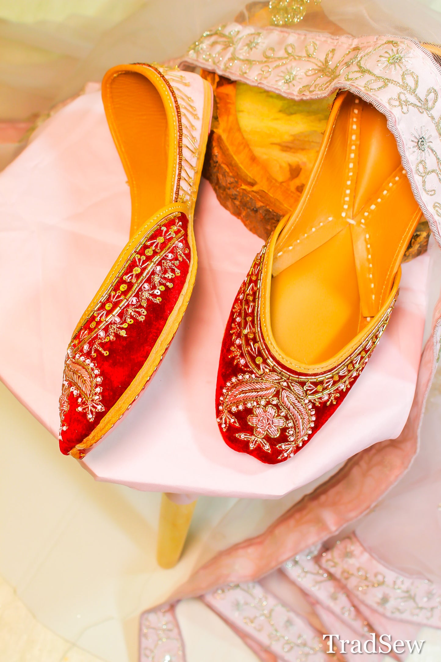Kashish Velvet Bridal Punjabi Juti for Women
